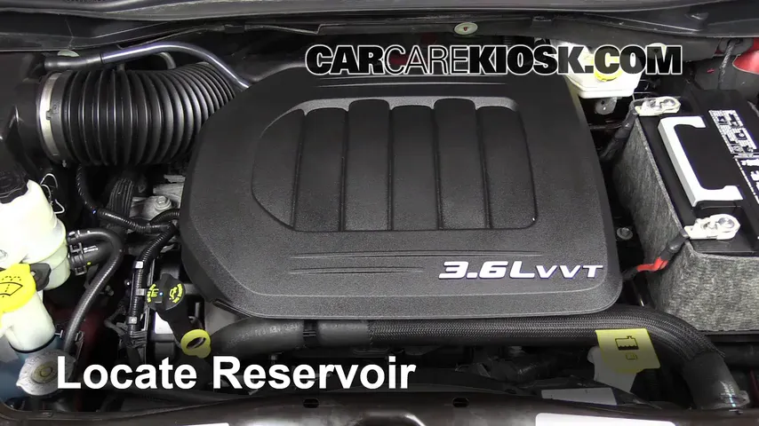 2013 Chrysler Town and Country Touring 3.6L V6 FlexFuel Líquido limpiaparabrisas Agregar líquido